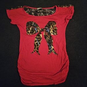 Leopard bow shirt